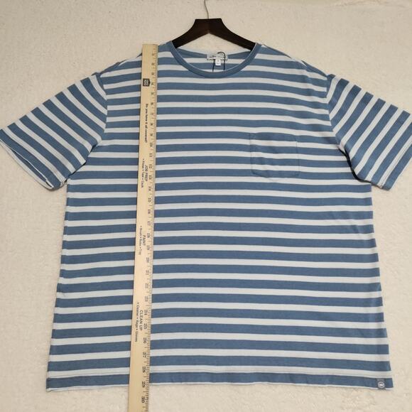 Peter Millar‎ Crown Sport Shirt Mens XL Performance Tee Striped Indigo Blue NWOT - Picture 9 of 13